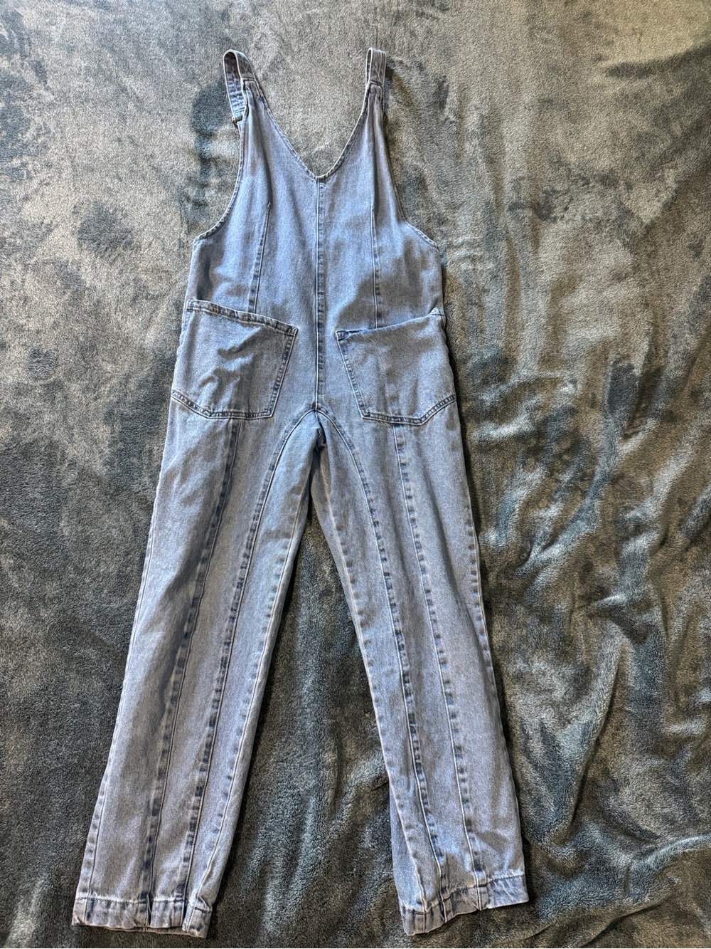 Women's Light Blue Denim Overalls